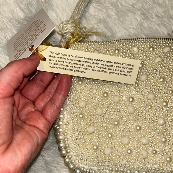 💕Flash Sale💕 Elegant Pearl Beaded Clutch - Picture 9 of 10